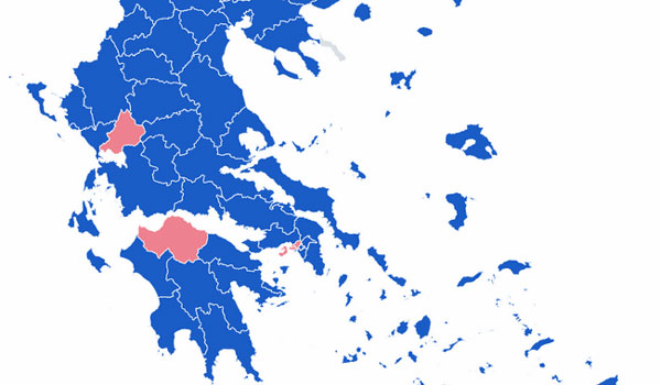 Συντριπτική νίκη της ΝΔ σε 12 από τις 13 περιφέρειες - Ποιοι εκλέγονται
