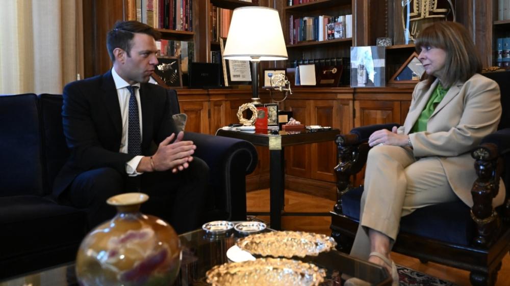 Συνάντηση Κασσελάκη – Σακελλαροπούλου στο Προεδρικό Μέγαρο – Τι συζήτησαν