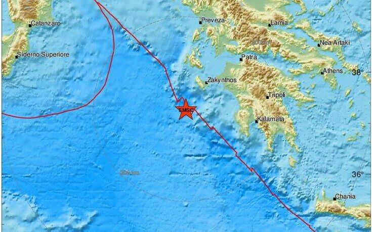 Σεισμός 4,3 ρίχτερ στο Ιόνιο. Σημειώθηκε 53 χλμ δυτικά των Στροφάδων