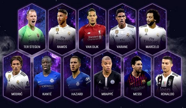 UEFA: Αυτή είναι η κορυφαία ενδεκάδα για το 2018