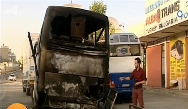 Εμπρησμός τουριστικού λεωφορείου αλβανικής εταιρείας