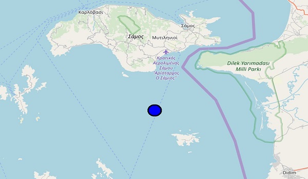 Νέα σεισμική δόνηση 4,4 Ρίχτερ νοτιοανατολικά της Σάμου