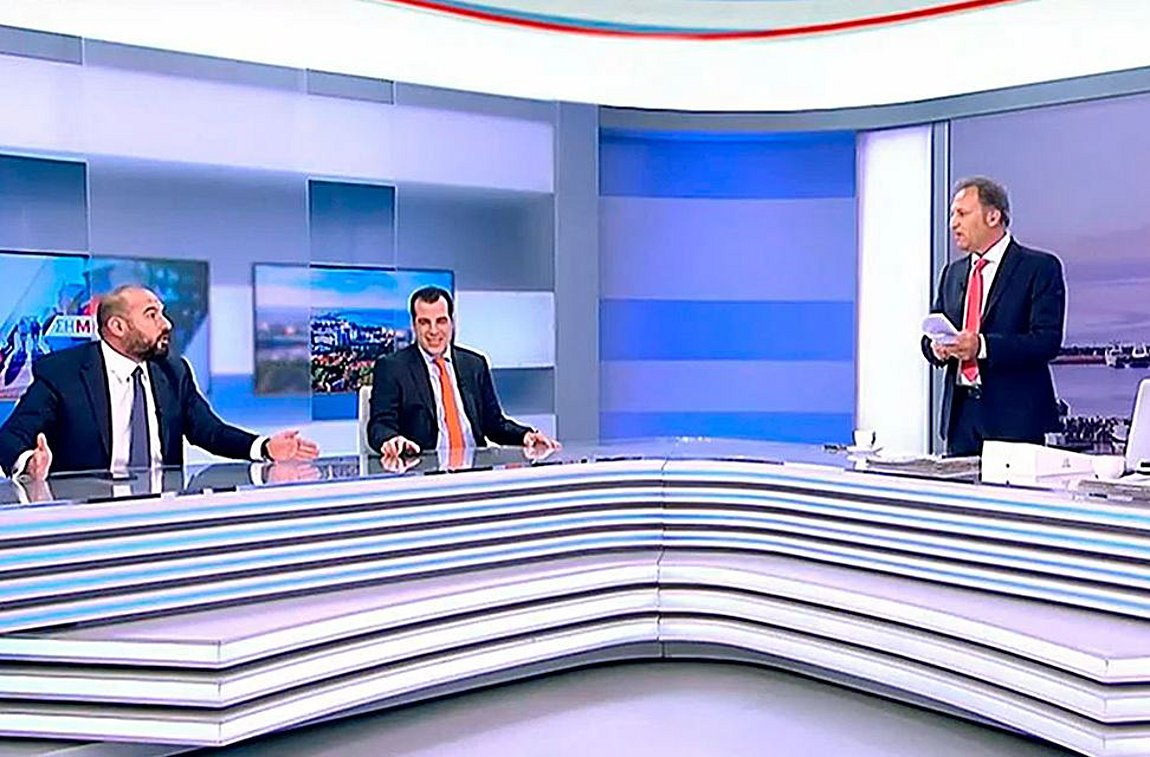 Κόντρα στον τηλεοπτικό αέρα του  ΣΚΑΪ με Δημήτρη Τζανακόπουλο και Δημήτρη Οικονόμου