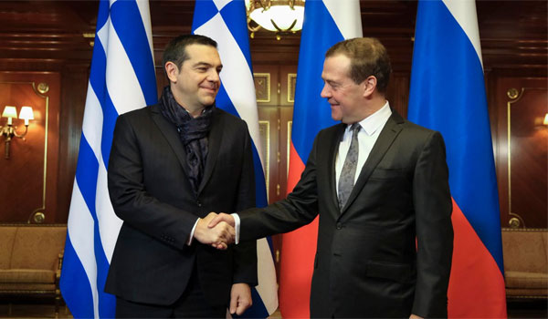 Η συνάντηση Τσίπρα - Μεντβέντεφ στην Μόσχα