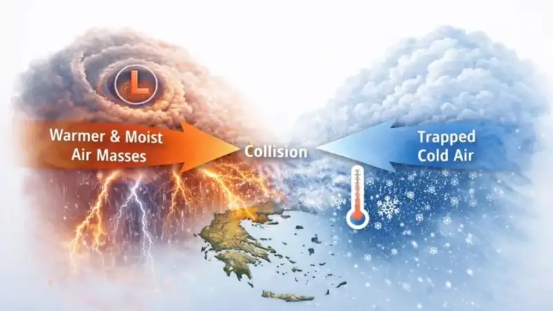 Καιρός: Στην «κατάψυξη» η χώρα τη Δευτέρα – Πού θα χιονίσει και πού θα σημειωθεί ισχυρός παγετός