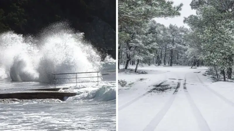 Καιρός «δύο προσώπων»: Σήμερα νοτιάδες 9 μποφόρ και καταιγίδες – Πότε «κλειδώνουν» τα χιόνια στην Αττική