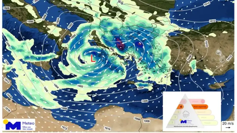 Κόκκινος συναγερμός: Η κακοκαιρία «πολιορκεί» την Αττική – Δύο κύματα καταιγίδων, 9 μποφόρ και μπαράζ από 112