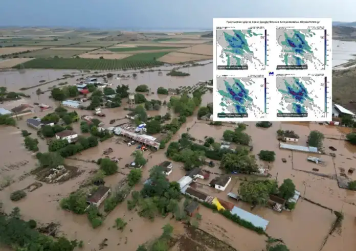 Η απάντηση του meteo στην κυβέρνηση: Αυτές ήταν οι προγνώσεις για τις πλημμύρες (χάρτες)