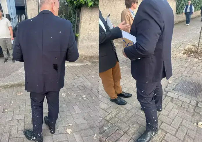 Επίθεση με αυγά και γιαούρτια κατά του Φρέντι Μπελέρη