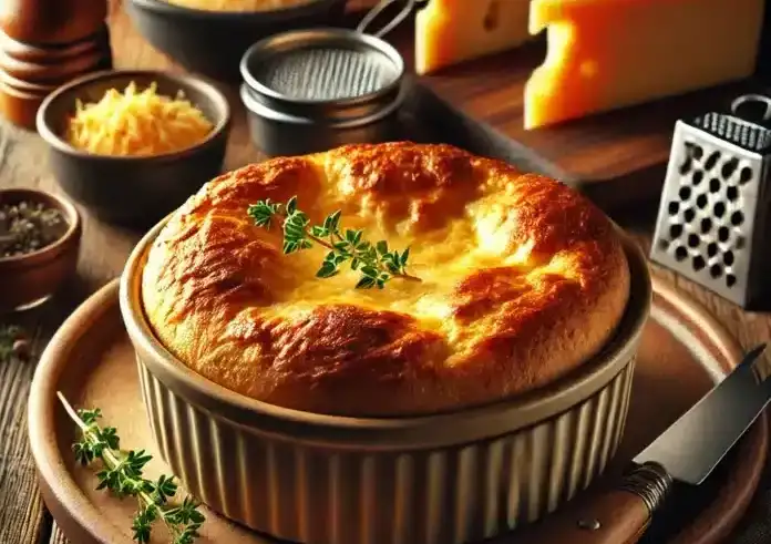 Πεντανόστιμο και αφράτο σουφλέ με τυριά