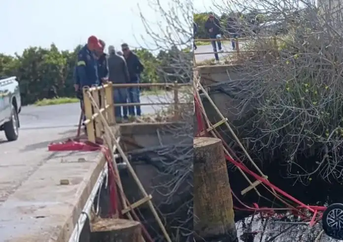 Πήγε να πάρει τη στροφή το κοριτσάκι και μάλλον αντί να πατήσει φρένο, πάτησε γκάζι και βρέθηκε στο ποτάμι