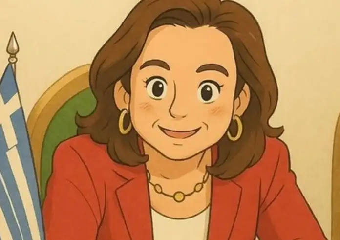 H Ντόρα Μπακογιάννη έγινε Ιαπωνικό καρτούν και το απολαμβάνει