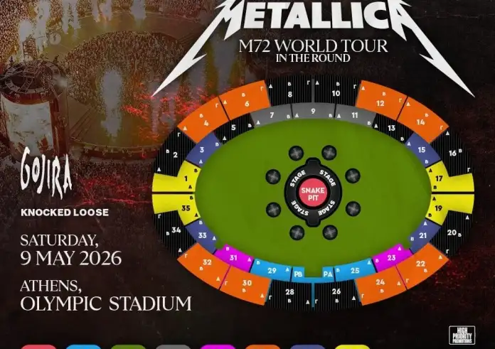 Εισιτήρια Metallica 2026: Οι τιμές για τη συναυλία στο ΟΑΚΑ