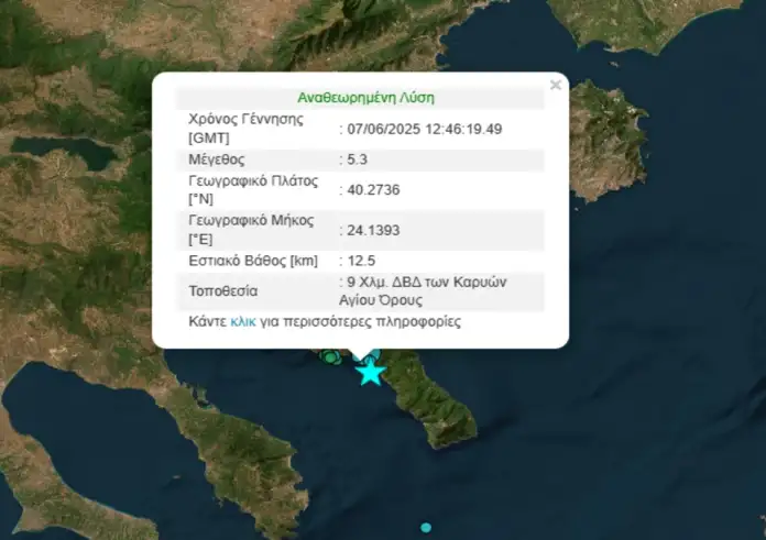 Σεισμός στη Χακιδική - Το Άγιο Όρος στο επίκεντρο της δόνησης