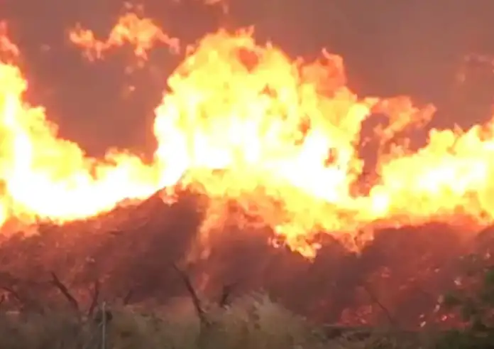Σε ύφεση η φωτιά στο Ωραιόκαστρο – Στον χώρο του εργοστασίου έχει περιοριστεί το μέτωπο στις Σέρρες