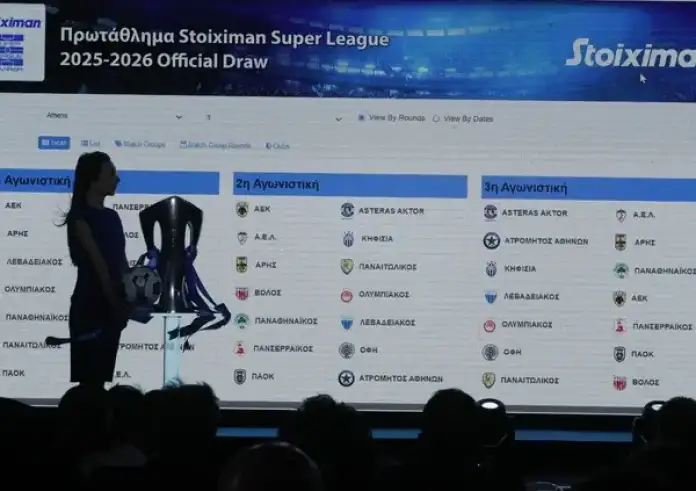 Super League Κλήρωση: Πρώτο ντέρμπι της χρονιάς το Παναθηναϊκός - Ολυμπιακός