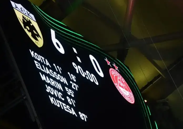 ΑΕΚ: Θρίαμβος και ιστορικό 6-0 απέναντι στην Αμπερντίν