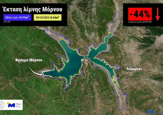 «Στεγνώνει» ο Μόρνος – Καμπανάκι για την Αττική: 45% κάτω τα αποθέματα νερού μέσα σε έναν χρόνο