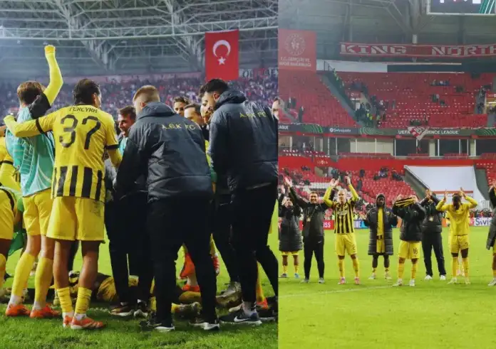 Σαμσουνσπόρ – ΑΕΚ: Θρίαμβος στη Σαμσούντα και ξέσπασμα πανηγυρισμών μπροστά στους Τούρκους