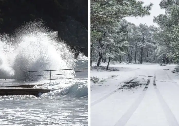 Καιρός «δύο προσώπων»: Σήμερα νοτιάδες 9 μποφόρ και καταιγίδες – Πότε «κλειδώνουν» τα χιόνια στην Αττική