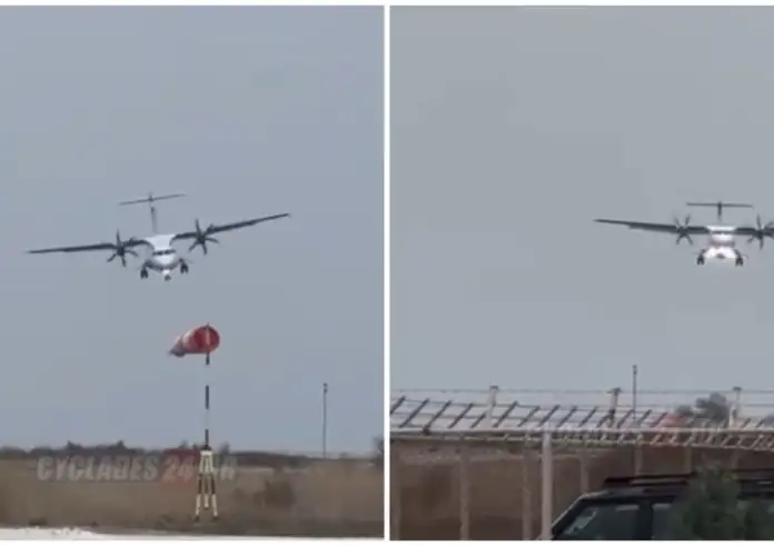 Νάξος: Συγκλονιστικό βίντεο με προσγειώσεις θρίλερ μέσα στη θύελλα – Πώς οι πιλότοι «νίκησαν» τα 8 μποφόρ