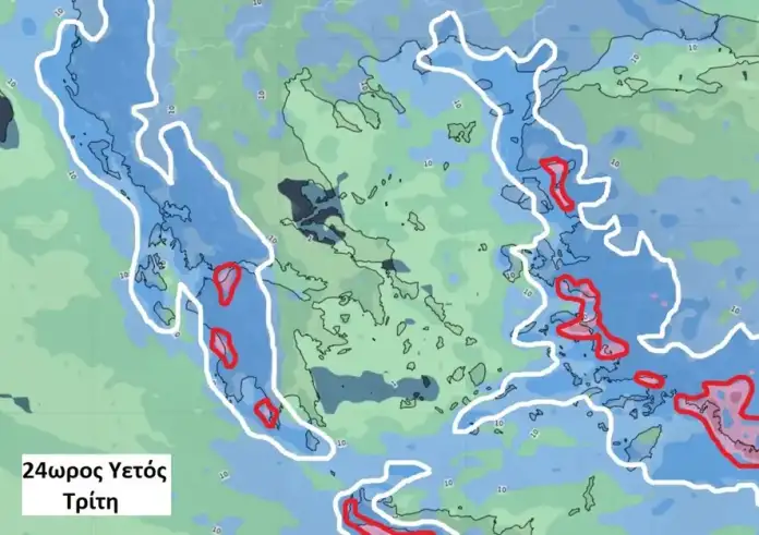 Καιρός «εξπρές» την Τρίτη: Προειδοποίηση Καλλιάνου για ισχυρές καταιγίδες σε κορεσμένα εδάφη