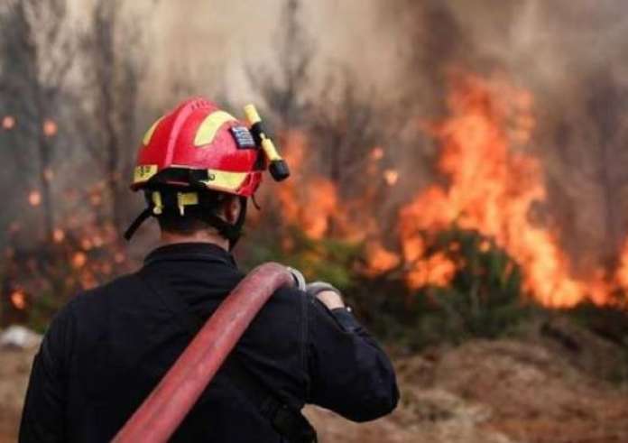 Βόλος: Φωτιά κοντά στις Γλαφυρές Μαγνησίας στο πεδίο βολής του Στρατού