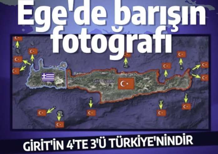 Νέα ακραία πρόκληση από τουρκική ιστοσελίδα: Τα 3/4 της Κρήτης μας ανήκουν!
