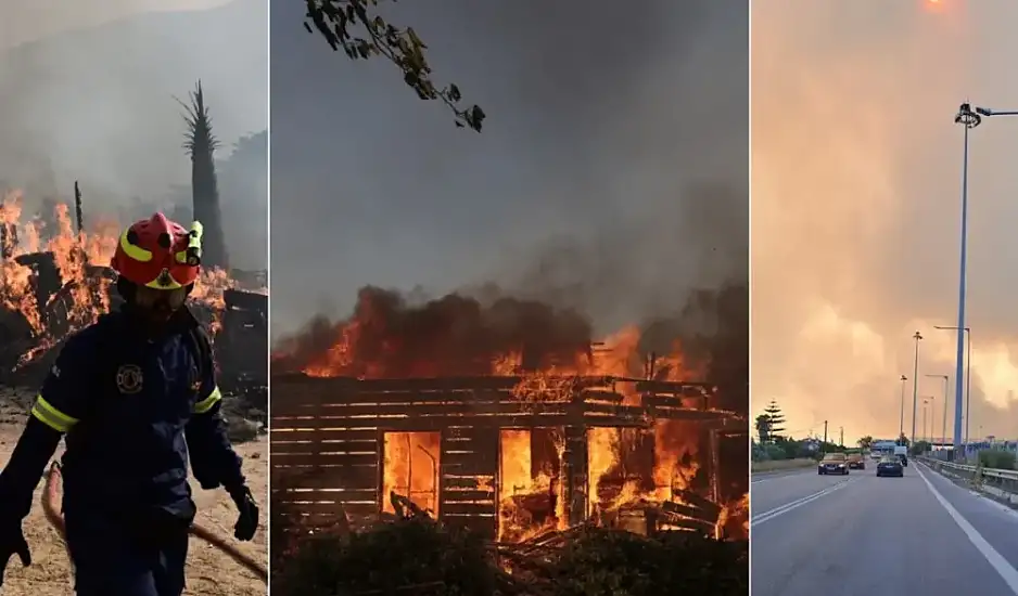 Φωτιά στην Αττική: Μάχη με τις φλόγες σε Κουβαρά, Ανάβυσσο, Λαγονήσι και Λουτράκι - Κάηκαν σπίτια, εκκενώθηκαν οικισμοί