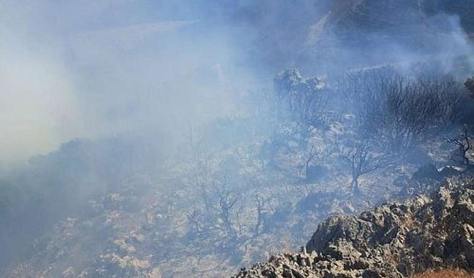 Ηράκλειο: Σε ύφεση η πυρκαγιά ανάμεσα σε Γοργολαΐνι και Κρουσώνα