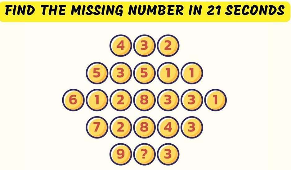 Τεστ IQ για ιδιοφυΐες: Μπορείτε να βρείτε ποιος αριθμός λείπει σε 21 δευτερόλεπτα;