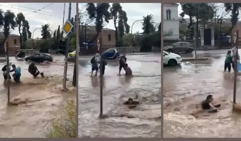 Κακοκαιρία Daniel: Δρόμοι μετατράπηκαν σε ποτάμια στην Αθήνα – Κινδύνευσαν πολίτες