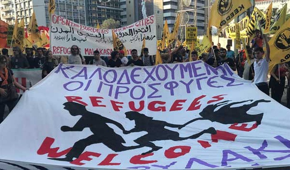 Αντιφασιστική συγκέντρωση στο κέντρο της Αθήνας. Βίντεο