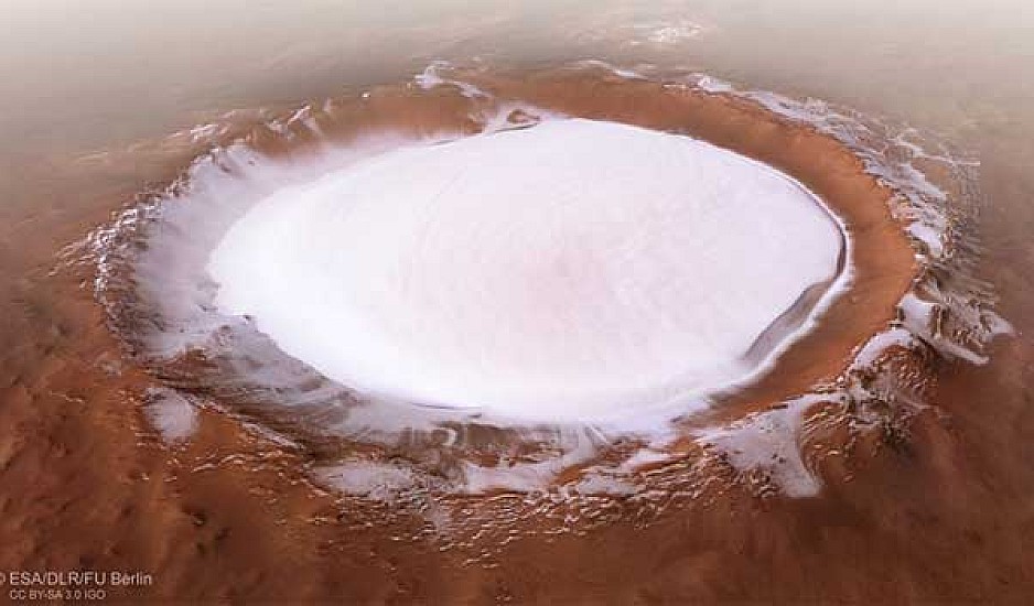 Υπέροχη εικόνα από τον χιονισμένο πλανήτη Άρη!