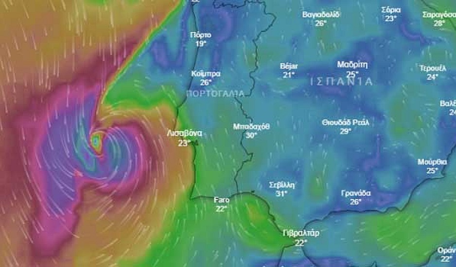 Κυκλώνας Λέσλι: Σε κόκκινο συναγερμό η Πορτογαλία. Προετοιμάζεται η Ισπανία
