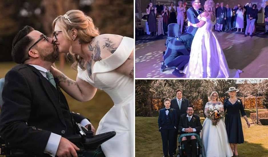 Γαμπρός σε αναπηρικό καροτσάκι, με σκλήρυνση κατά πλάκας σηκώθηκε για χορό την ημέρα του γάμου του