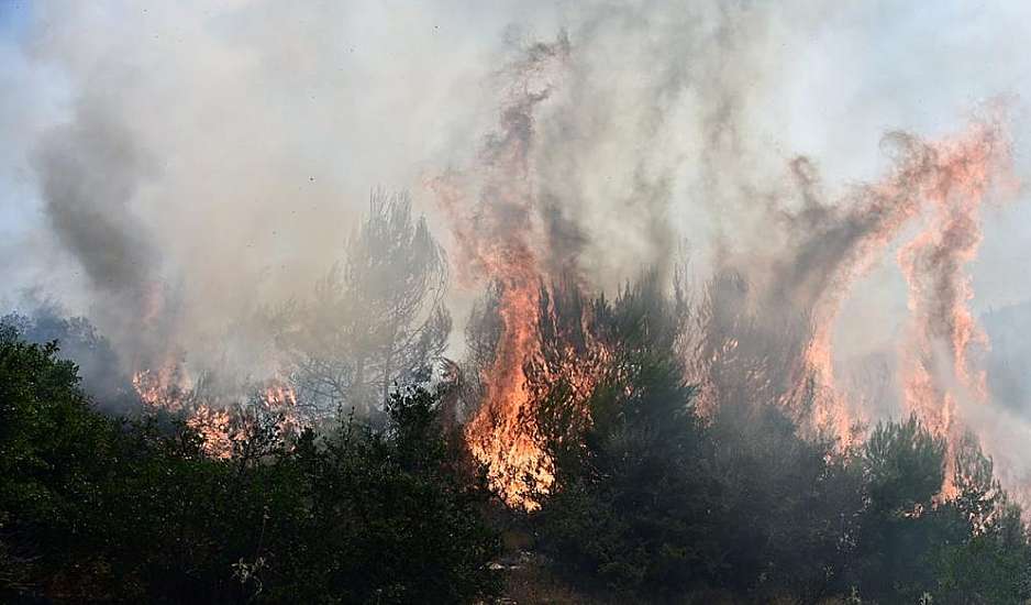 Κάρυστος: Φτάνουν τα 20 μέτρα οι φλόγες στα μέτωπα της πυρκαγιάς – Έκκληση του δημάρχου για εναέρια μέσα
