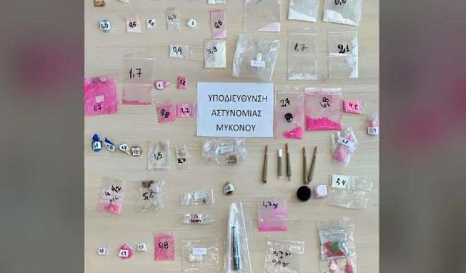 Πάρτι με ναρκωτικά σε βίλα της Μυκόνου – Δεκαπέντε συλλήψεις