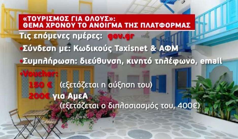 Τουρισμός για όλους: Τις επόμενες μέρες ανοίγει η πλατφόρμα – Περισσότεροι δικαιούχοι φέτος