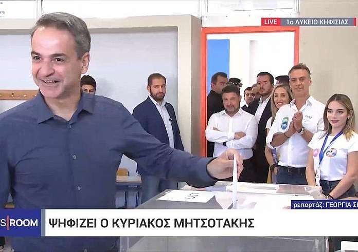 Κυριάκος Μητσοτάκης: Ψήφισε στην Κηφισιά -  Θέλουμε να εκλέξουμε ανθρώπους που ασπάζονται το πρόγραμμά μας