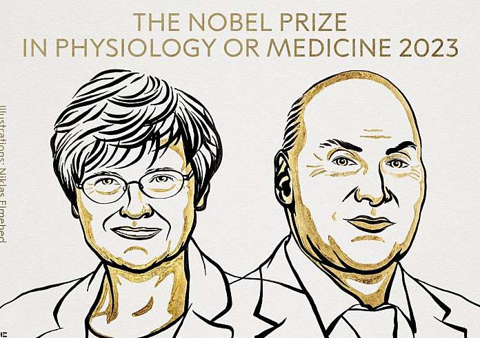 Nobel Prize in Medicine: To Katalin Carrico and Drew Weisman for RNA vaccines against COVID-19