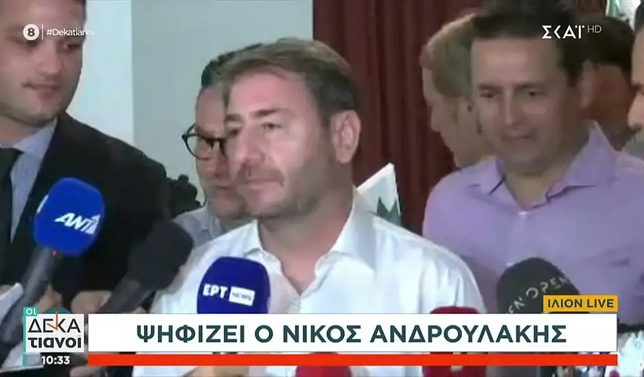 Εκλογές ΠΑΣΟΚ: Ψήφισε ο Νίκος Ανδρουλάκης