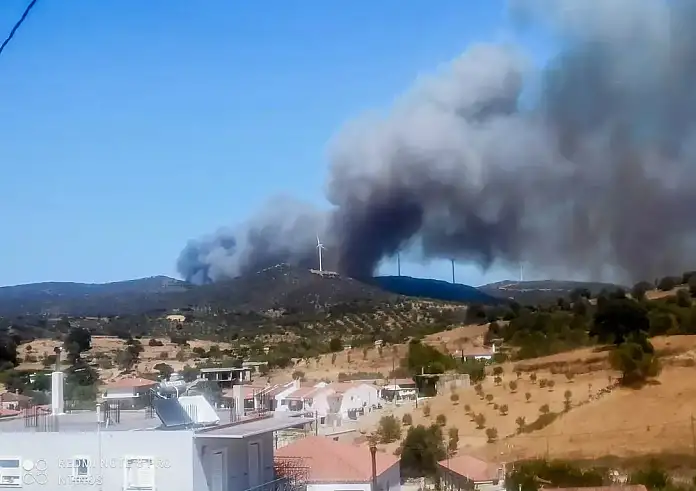 Φωτιά στην Εύβοια: Μαίνεται ανεξέλεγκτη κοντά σε σπίτια, ενισχύονται οι πυροσβεστικές δυνάμεις