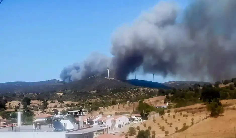Φωτιά στην Εύβοια: Μαίνεται ανεξέλεγκτη κοντά σε σπίτια, ενισχύονται οι πυροσβεστικές δυνάμεις