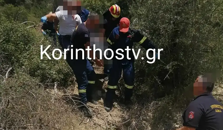 Κορινθία: Αυτοκίνητο έπεσε σε γκρεμό 25 μέτρων – Ανασύρθηκε χωρίς τις αισθήσεις του ο οδηγός