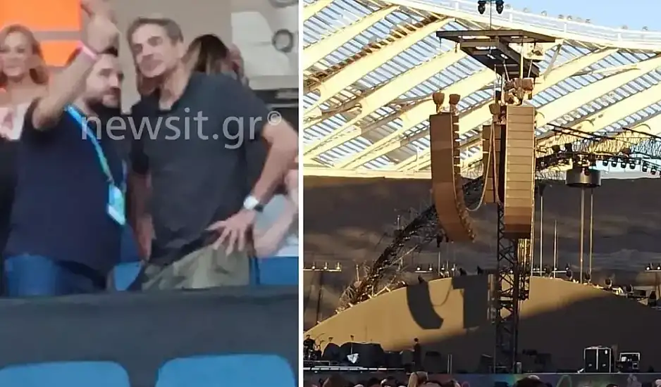 Ο Κυριάκος Μητσοτάκης στη συναυλία των Coldplay