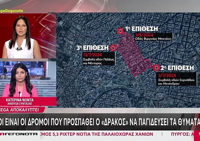 Δράκος της Αθήνας: Αυτοί είναι οι δρόμοι που παγίδευσε τα θύματα