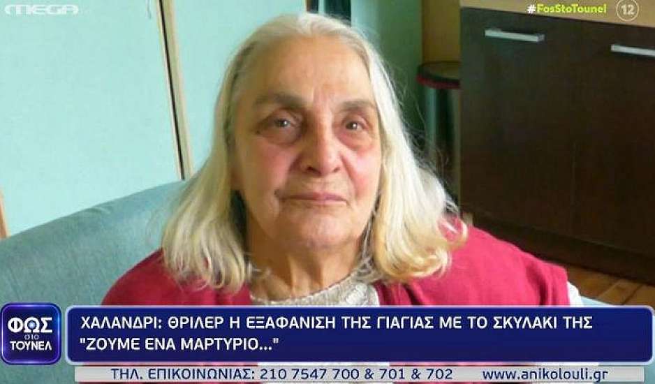 Μυστήριο η εξαφάνιση ηλικιωμένης στο Χαλάνδρι: «Άνοιξε η γη και την κατάπιε μαζί με το σκυλάκι της»