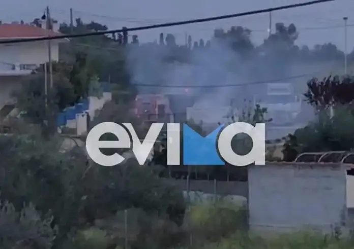 Χαλκίδα: Φωτιά και εκρήξεις σε αποθήκη σε κατοικημένη περιοχή