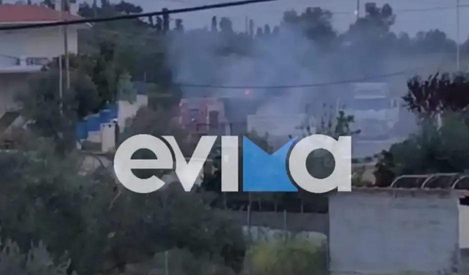 Χαλκίδα: Φωτιά και εκρήξεις σε αποθήκη σε κατοικημένη περιοχή